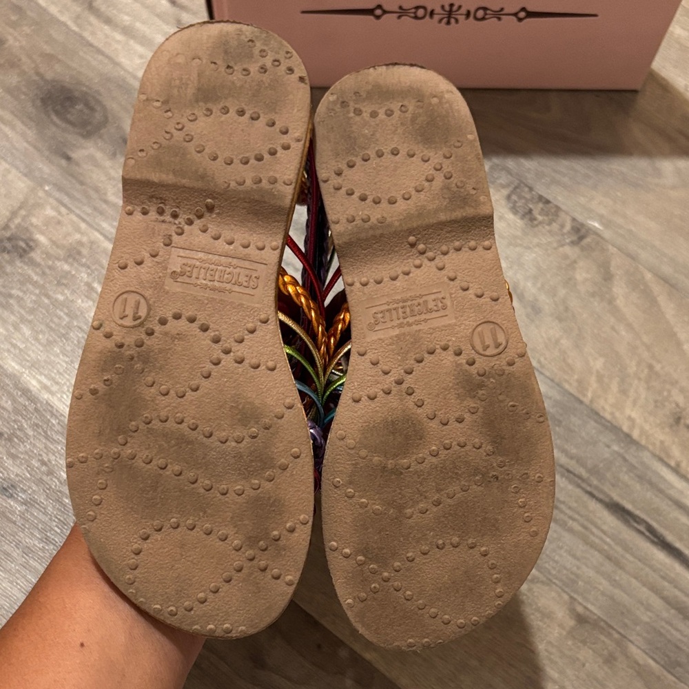 Seychelles Kids Rainbow Braided Gladiator Sandals - Rainbow Straps - Picture 6 of 6